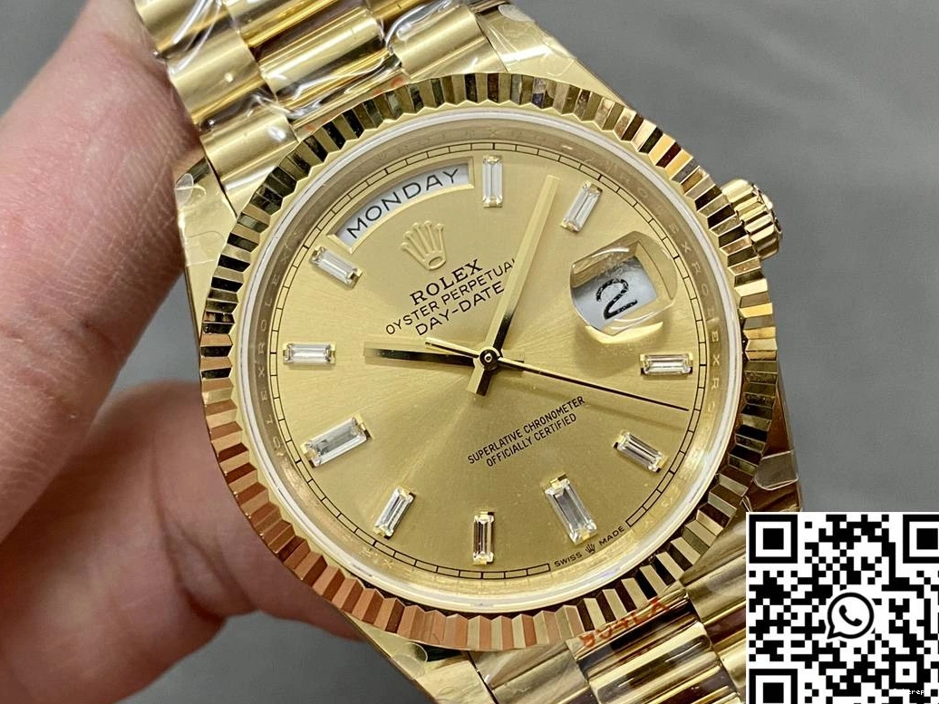 Date SmoothTexture Diamond 983 Steel Gold Hourmarker Factory Day M228238-0005 Dial Tungsten Rolex v5 QF 0715